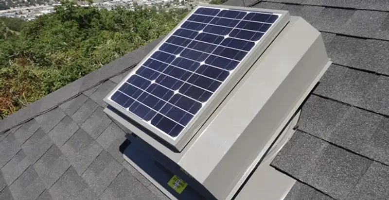 attic fan installation services with energy-efficient roof-mounted ventilation system in Modesto, CA