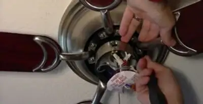 Ceiling fan installation with electrical wiring and mounting by professional electrician in Modesto, CA