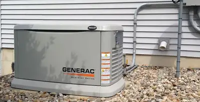 generator installation service featuring outdoor standby generator setup by licensed electricians in Modesto, CA