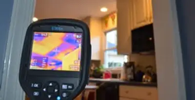 home energy audit service using thermal imaging to evaluate electrical efficiency inside a home in Modesto, CA