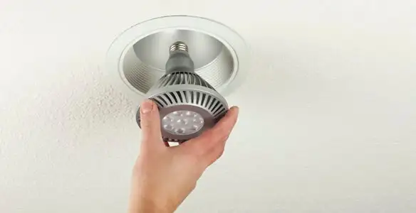 lighting installation service featuring recessed ceiling light installed by licensed professionals in Modesto, CA