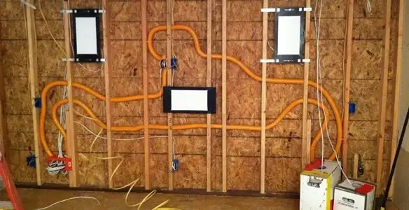 new construction wiring project displaying complete electrical system layout installed by professionals in Modesto, CA