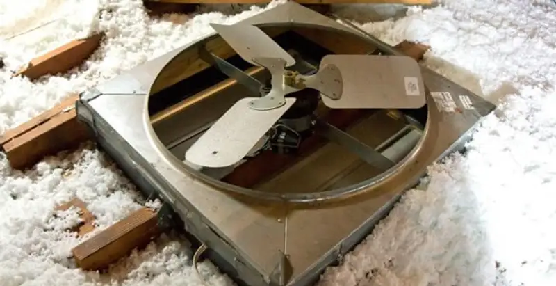 whole house fan installation services with attic-mounted ventilation unit in Modesto, CA