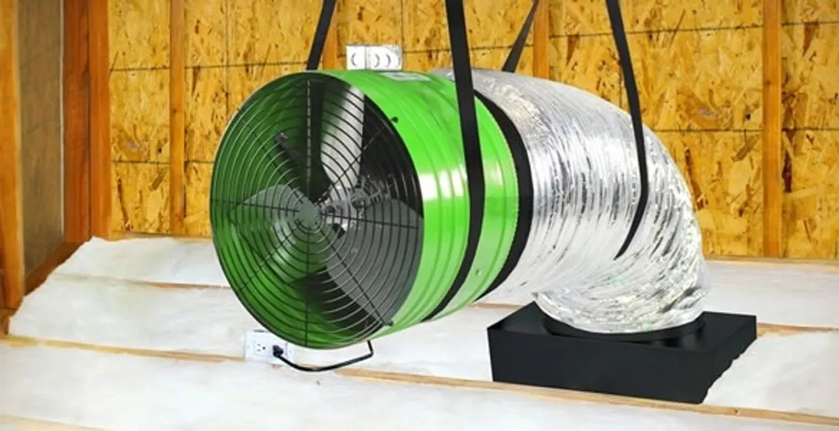 whole house fan installation services with professionally mounted ventilation fan system in Modesto, CA