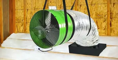 whole house fan installation services with professionally mounted ventilation fan system in Modesto, CA