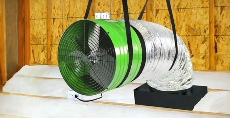 whole house fan installation services with professionally mounted ventilation fan system in Modesto, CA